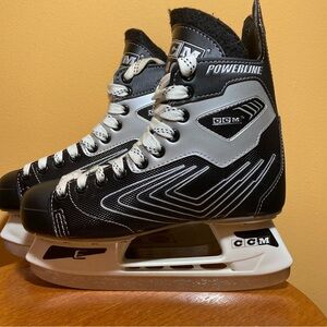 CCM Powerline Black and Gray Ice Hockey Skates Sz 6
